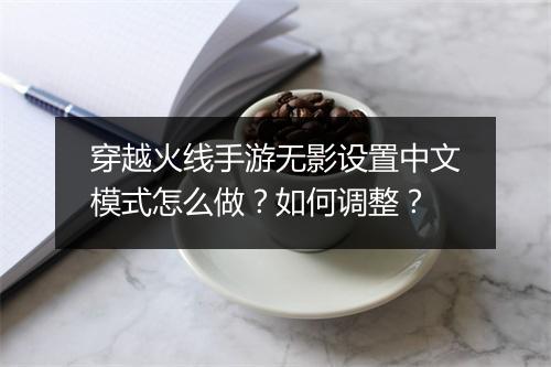 穿越火线手游无影设置中文模式怎么做？如何调整？