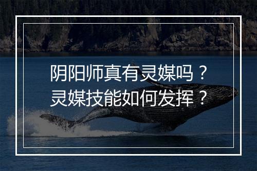 阴阳师真有灵媒吗?灵媒技能如何发挥?