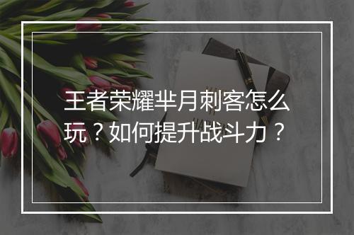 王者荣耀芈月刺客怎么玩？如何提升战斗力？