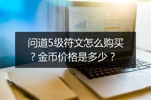 问道5级符文怎么购买？金币价格是多少？