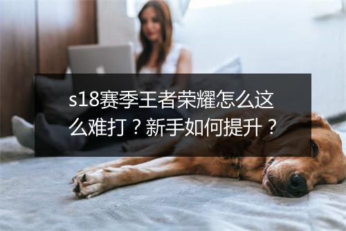 s18赛季王者荣耀怎么这么难打？新手如何提升？