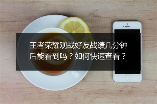 王者荣耀观战好友战绩几分钟后能看到吗？如何快速查看？