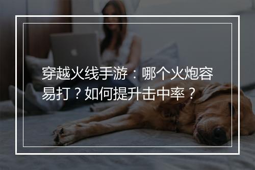 穿越火线手游：哪个火炮容易打？如何提升击中率？