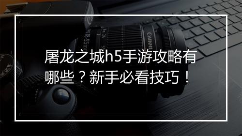 屠龙之城h5手游攻略有哪些？新手必看技巧！