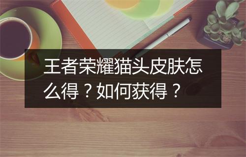 王者荣耀猫头皮肤怎么得？如何获得？