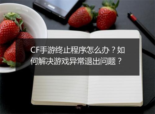 CF手游终止程序怎么办？如何解决游戏异常退出问题？