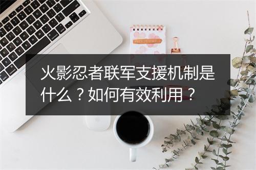 火影忍者联军支援机制是什么？如何有效利用？