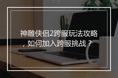 神雕侠侣2跨服玩法攻略，如何加入跨服挑战？