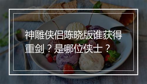 神雕侠侣陈晓版谁获得重剑？是哪位侠士？