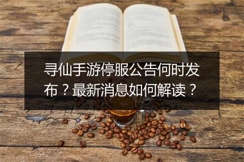 寻仙手游停服公告何时发布？最新消息如何解读？