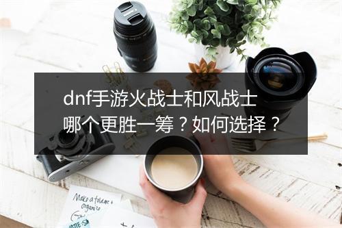 dnf手游火战士和风战士哪个更胜一筹？如何选择？