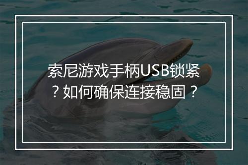 索尼游戏手柄USB锁紧？如何确保连接稳固？