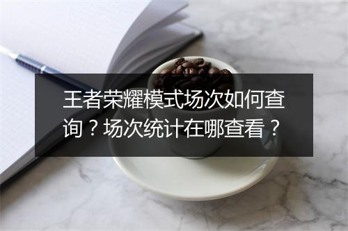 王者荣耀模式场次如何查询？场次统计在哪查看？
