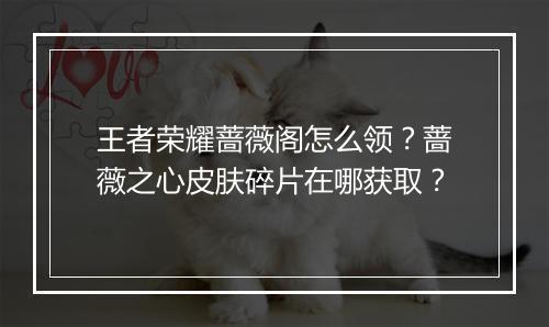 王者荣耀蔷薇阁怎么领？蔷薇之心皮肤碎片在哪获取？