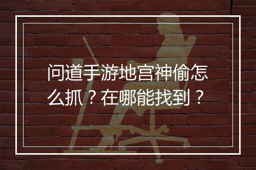 问道手游地宫神偷怎么抓？在哪能找到？