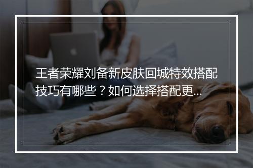 王者荣耀刘备新皮肤回城特效搭配技巧有哪些?如何选择搭配更炫酷?