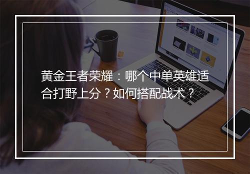 黄金王者荣耀：哪个中单英雄适合打野上分？如何搭配战术？