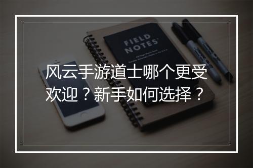 风云手游道士哪个更受欢迎？新手如何选择？