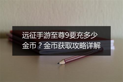 远征手游至尊9要充多少金币？金币获取攻略详解