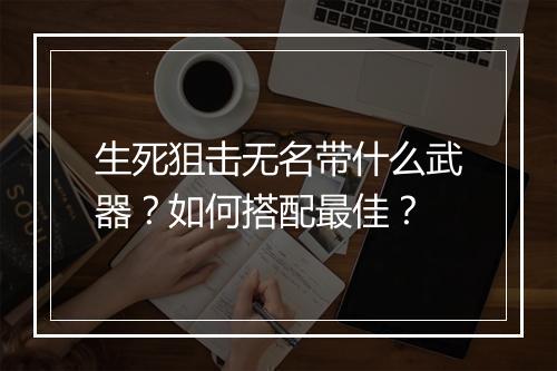 生死狙击无名带什么武器？如何搭配最佳？