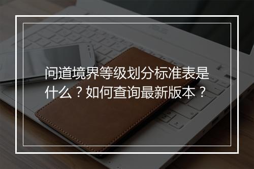 问道境界等级划分标准表是什么？如何查询最新版本？
