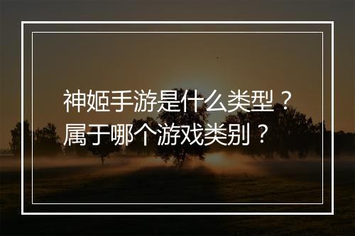 神姬手游是什么类型？属于哪个游戏类别？