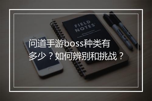 问道手游boss种类有多少？如何辨别和挑战？