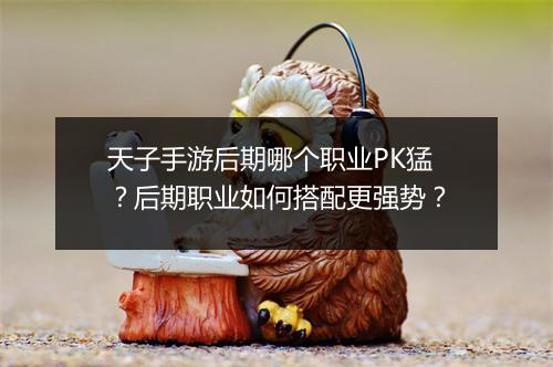 天子手游后期哪个职业PK猛？后期职业如何搭配更强势？
