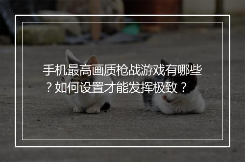 手机最高画质枪战游戏有哪些？如何设置才能发挥极致？