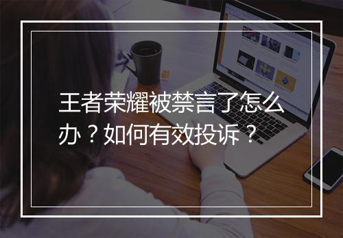 王者荣耀被禁言了怎么办？如何有效投诉？