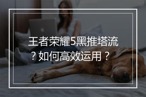 王者荣耀5黑推塔流？如何高效运用？