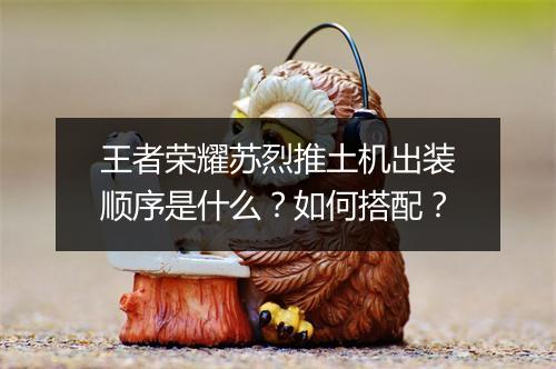王者荣耀苏烈推土机出装顺序是什么?如何搭配?