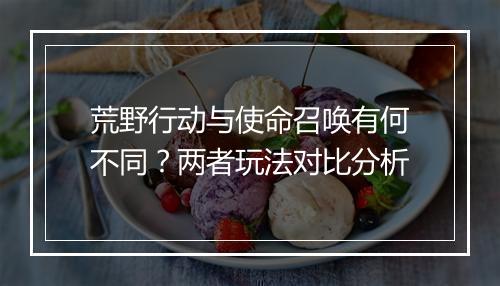 荒野行动与使命召唤有何不同？两者玩法对比分析
