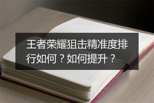 王者荣耀狙击精准度排行如何？如何提升？