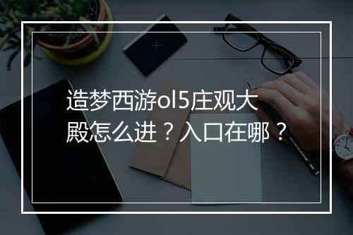 造梦西游ol5庄观大殿怎么进？入口在哪？
