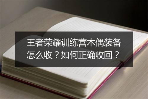 王者荣耀训练营木偶装备怎么收？如何正确收回？