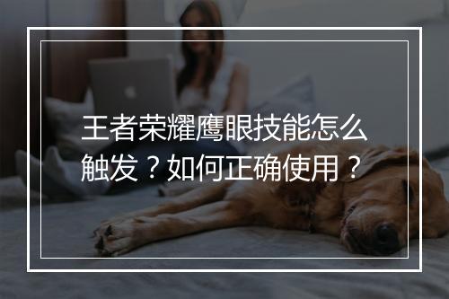 王者荣耀鹰眼技能怎么触发？如何正确使用？
