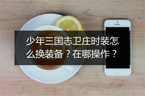 少年三国志卫庄时装怎么换装备？在哪操作？