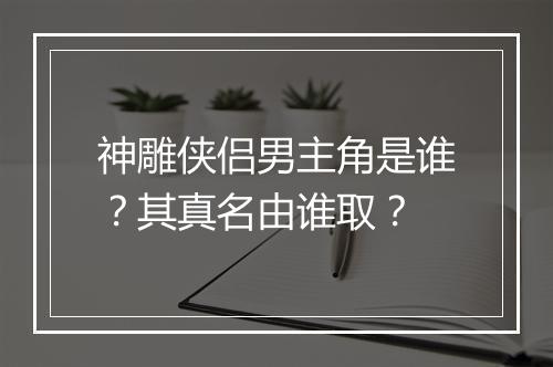 神雕侠侣男主角是谁？其真名由谁取？