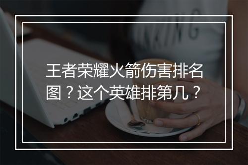 王者荣耀火箭伤害排名图？这个英雄排第几？