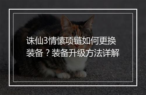 诛仙3情愫项链如何更换装备？装备升级方法详解