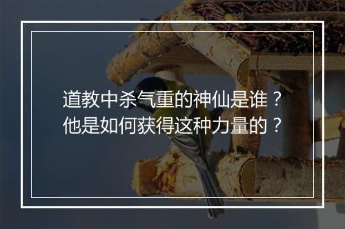 道教中杀气重的神仙是谁?他是如何获得这种力量的?
