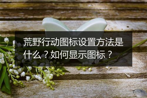 荒野行动图标设置方法是什么?如何显示图标?