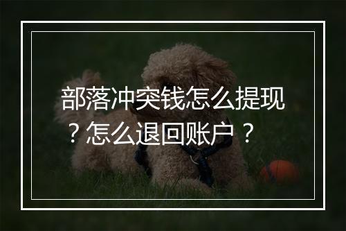 部落冲突钱怎么提现？怎么退回账户？
