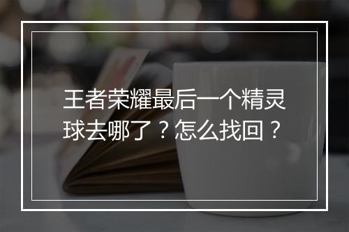 王者荣耀最后一个精灵球去哪了？怎么找回？