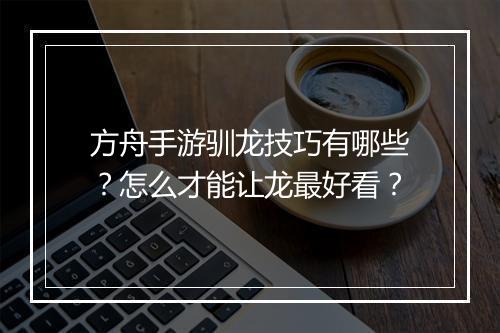 方舟手游驯龙技巧有哪些？怎么才能让龙最好看？