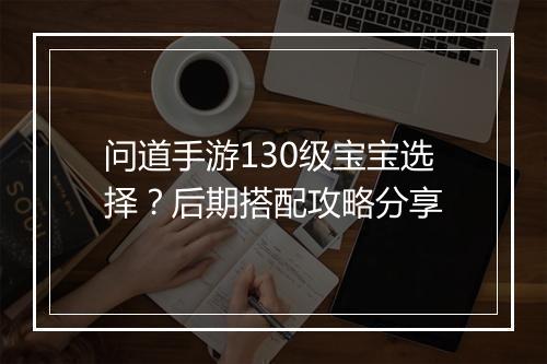 问道手游130级宝宝选择？后期搭配攻略分享