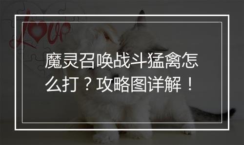魔灵召唤战斗猛禽怎么打?攻略图详解!