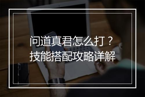 问道真君怎么打？技能搭配攻略详解
