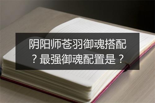 阴阳师苍羽御魂搭配?最强御魂配置是?